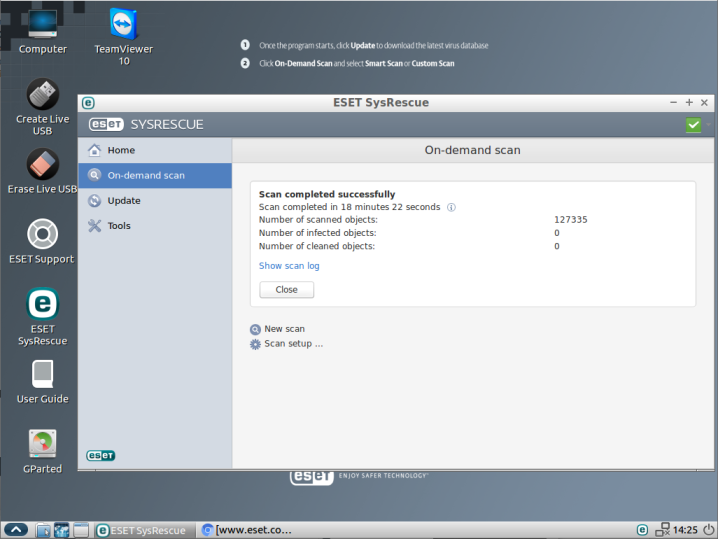 ESET SysRescue Live