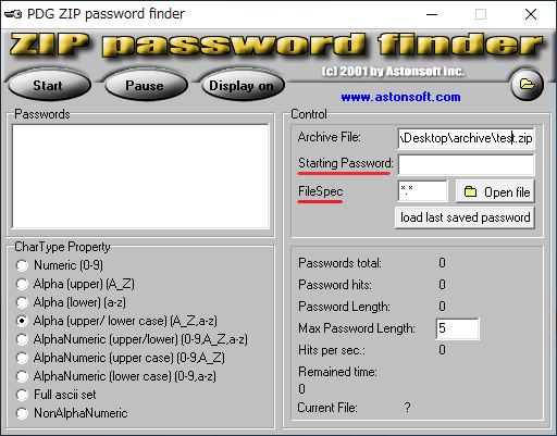 ZIP Password Finder