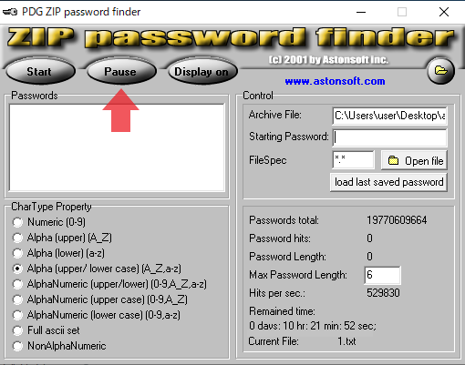 ZIP Password Finder