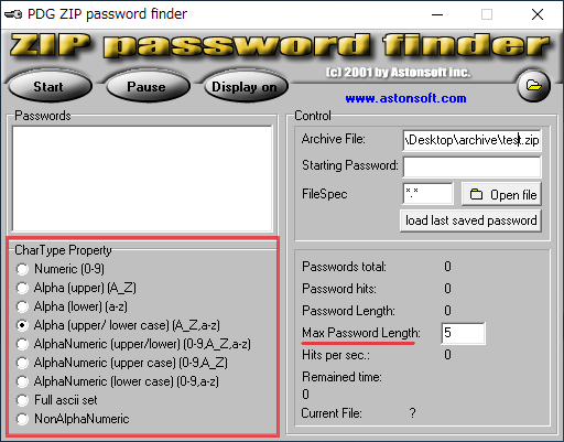 ZIP Password Finder