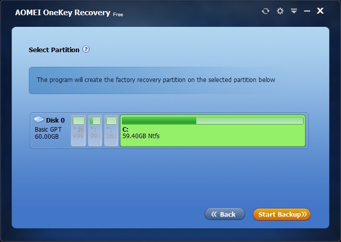 AOMEI OneKey Recovery