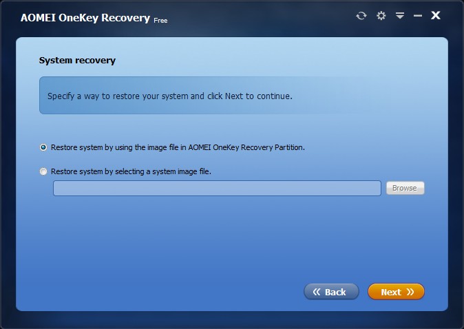 AOMEI OneKey Recovery