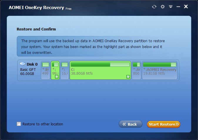 AOMEI OneKey Recovery