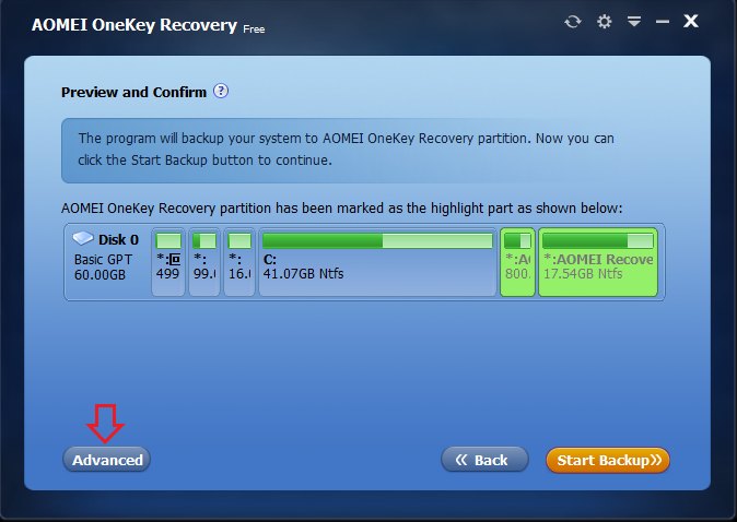 AOMEI OneKey Recovery