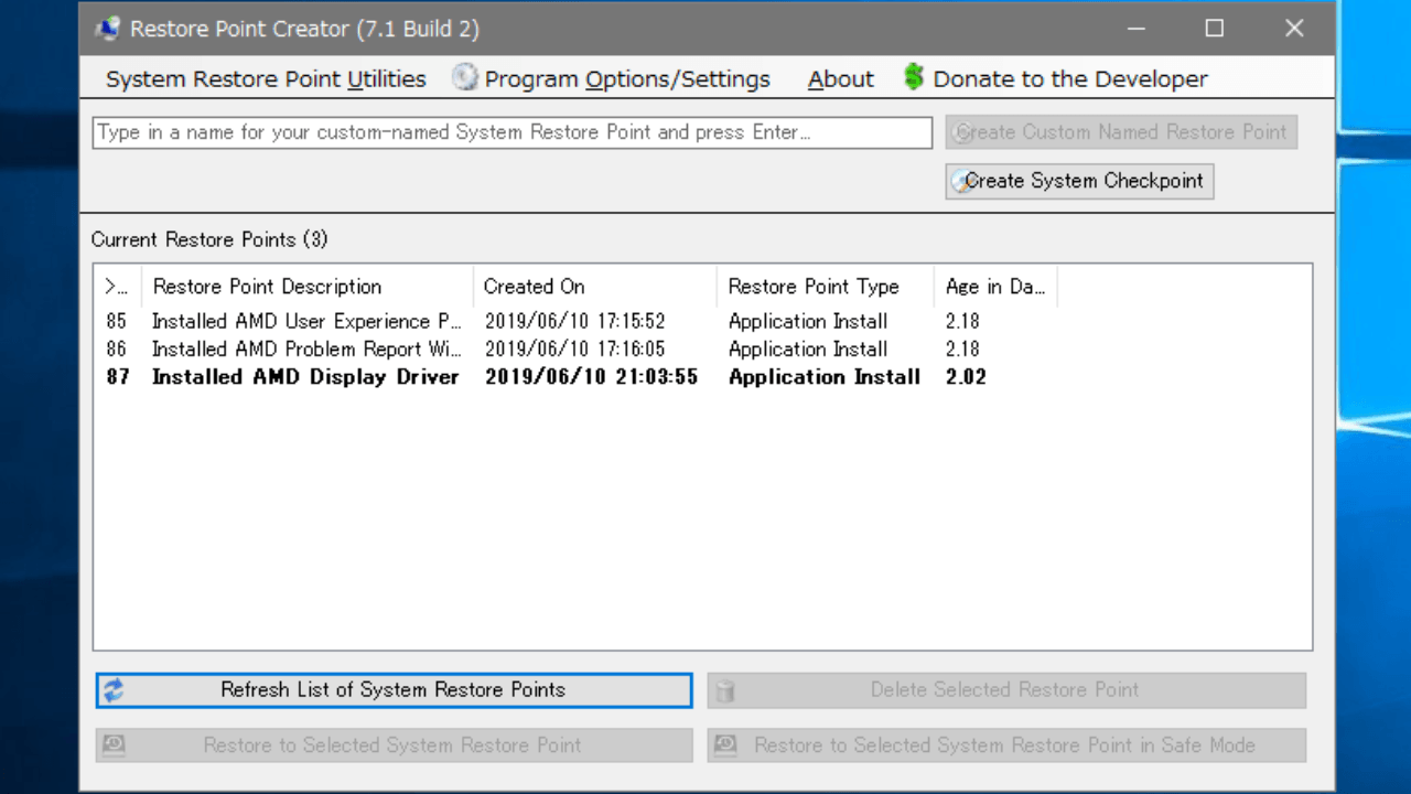 Restore Point Creator