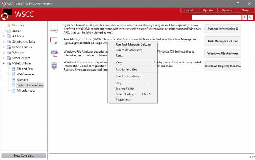 WSCC - Windows System Control Center