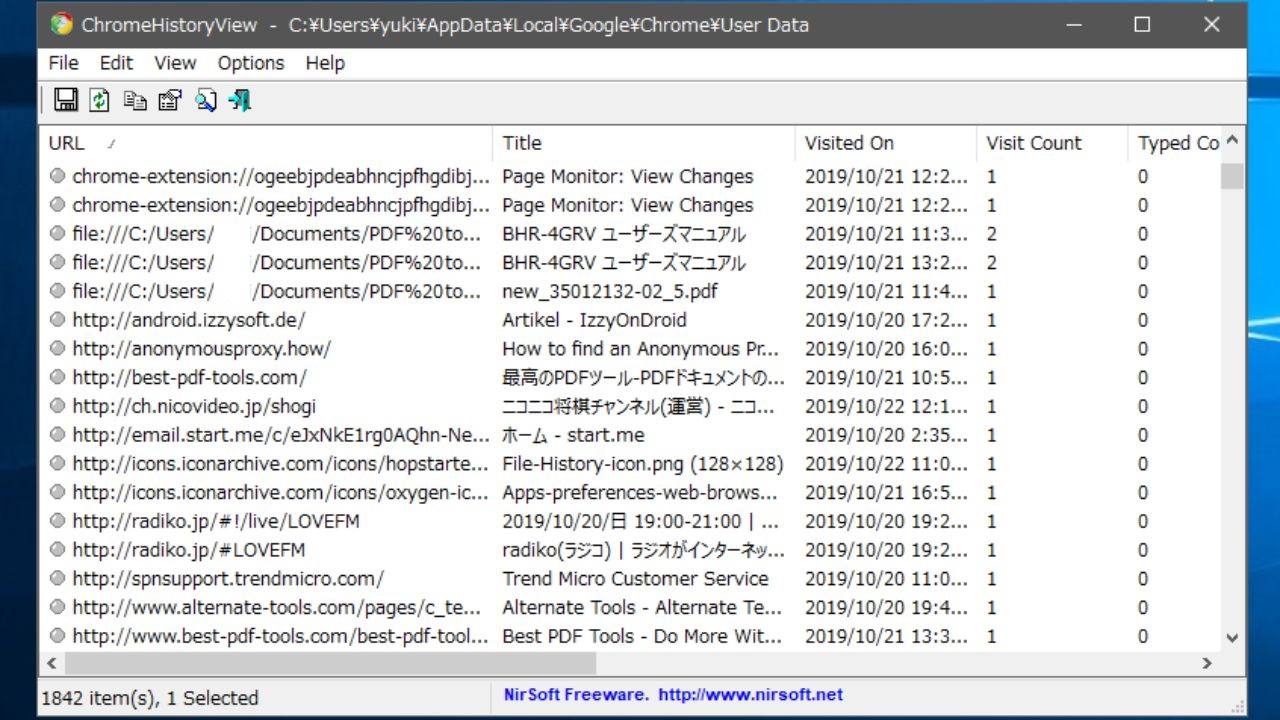 ChromeHistoryView