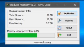 Memroy Reduce Reduce Memory 1.7 | ダウンロードと使い方 | ソフタロウ