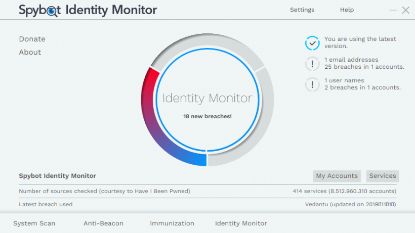 Spybot Identity Monitor