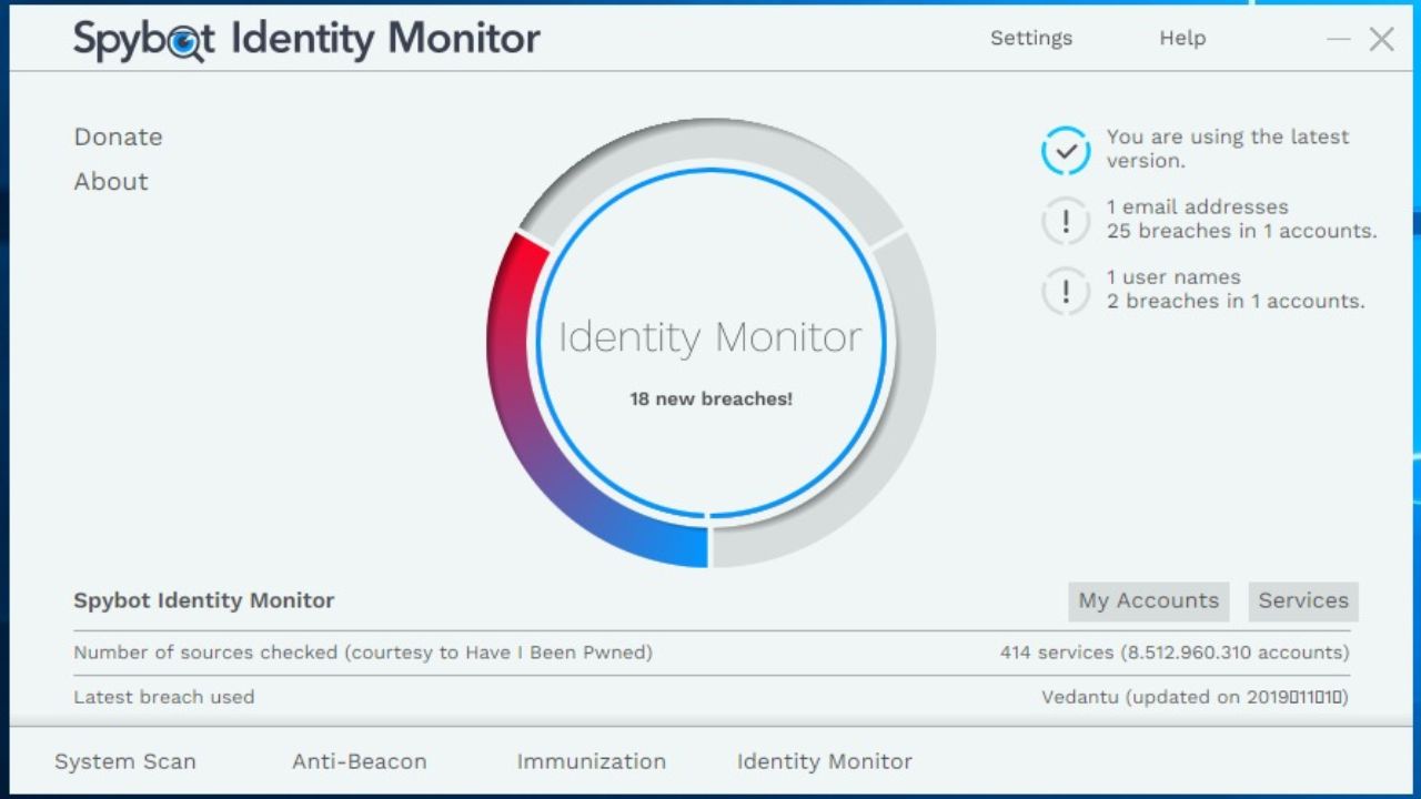 Spybot Identity Monitor