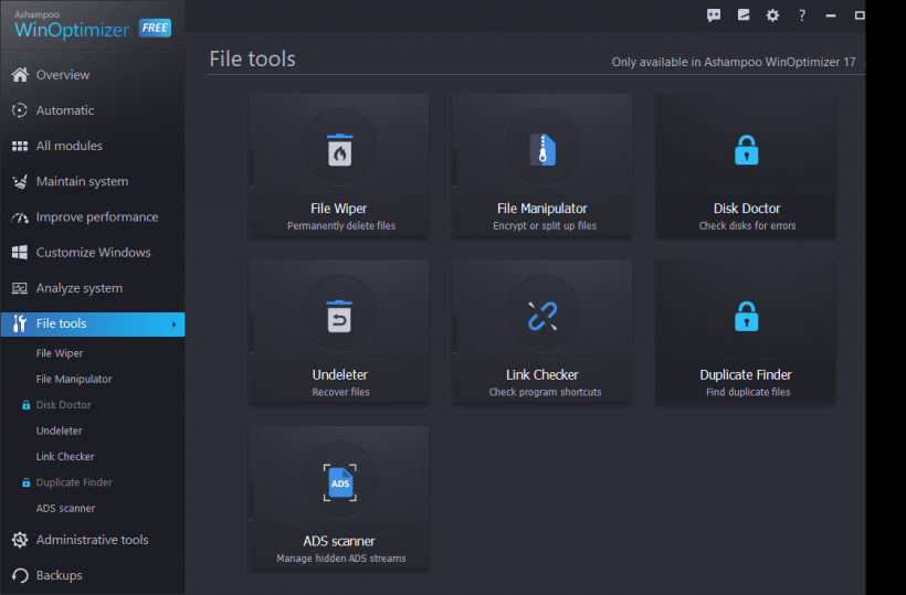 Ashampoo WinOptimizer FREE