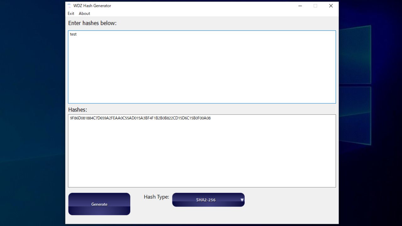 WDZ Hash Generator