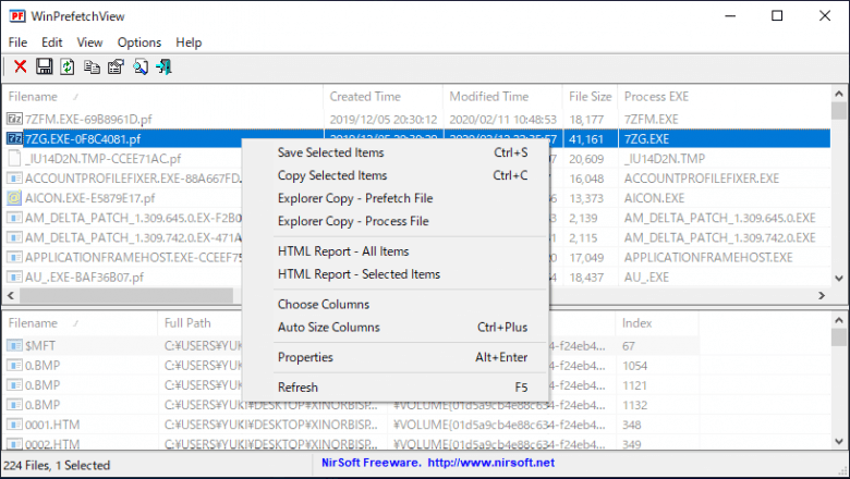 WinPrefetchView 1.37 | ダウンロードと使い方 | ソフタロウ