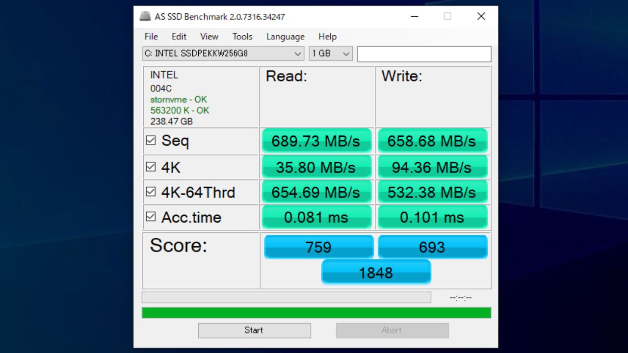 AS SSD Benchmark