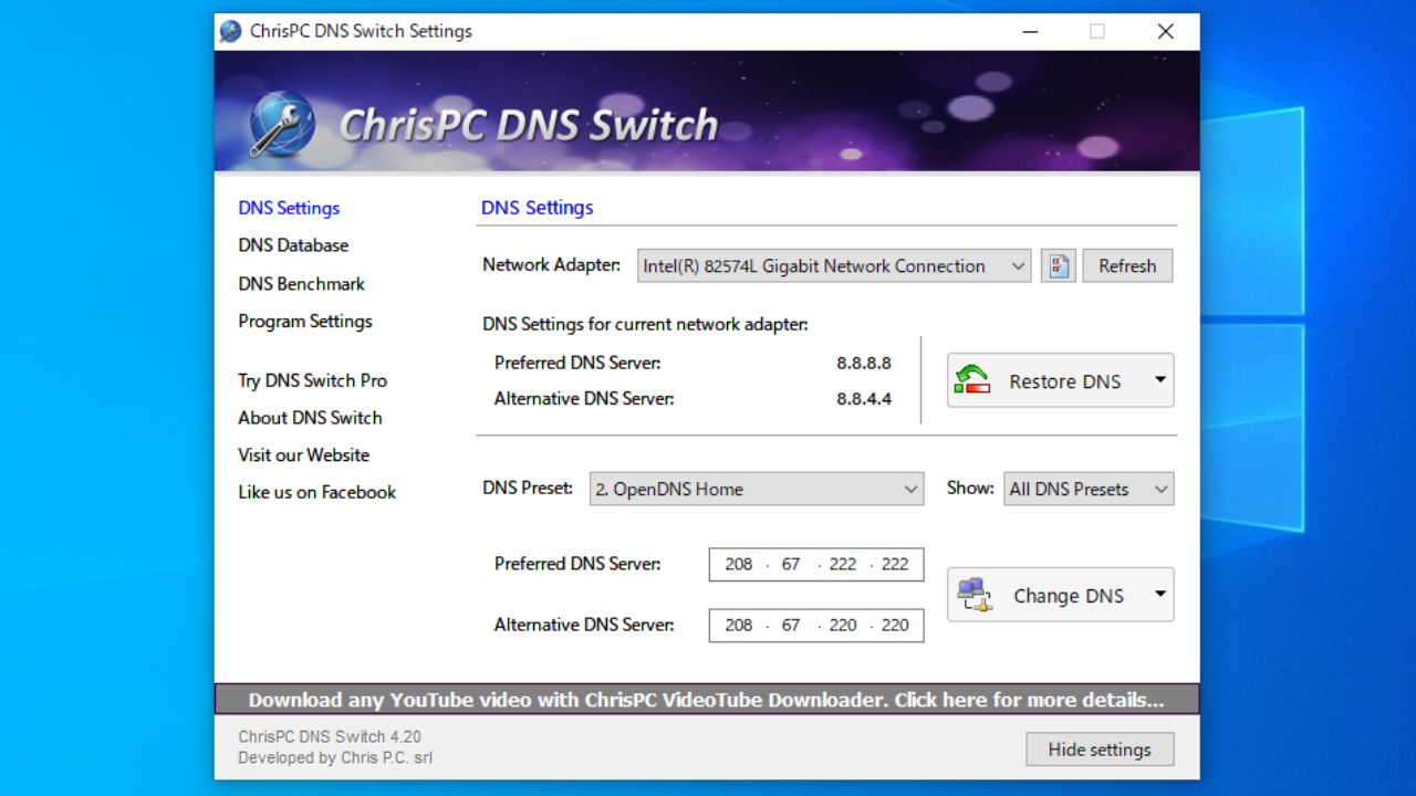 ChrisPC DNS Switch