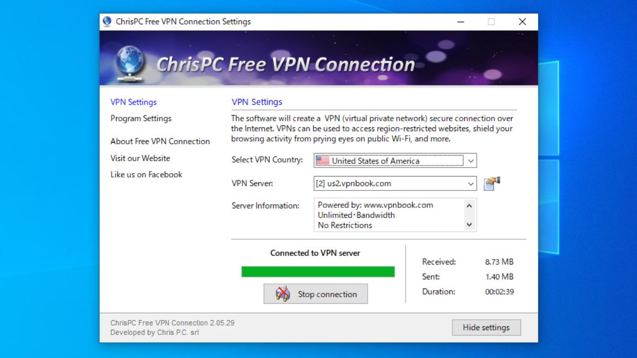 ChrisPC Free VPN Connection