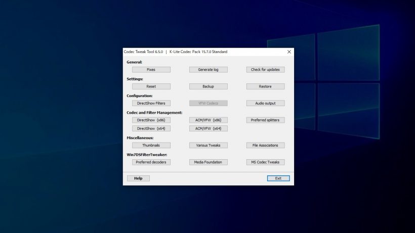 Codec Tweak Tool 6.7.7 | ダウンロードと使い方 | ソフタロウ