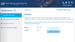 インテル Memory and Storage Tool