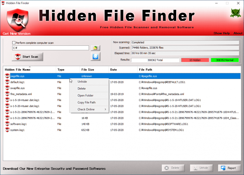 Hidden File Finder