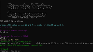 Simple Video compressor