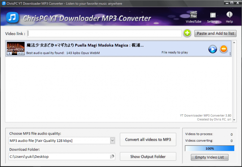 ChrisPC YT Downloader MP3 Converter