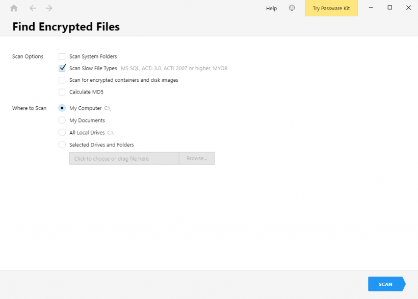 Passware Encryption Analyzer