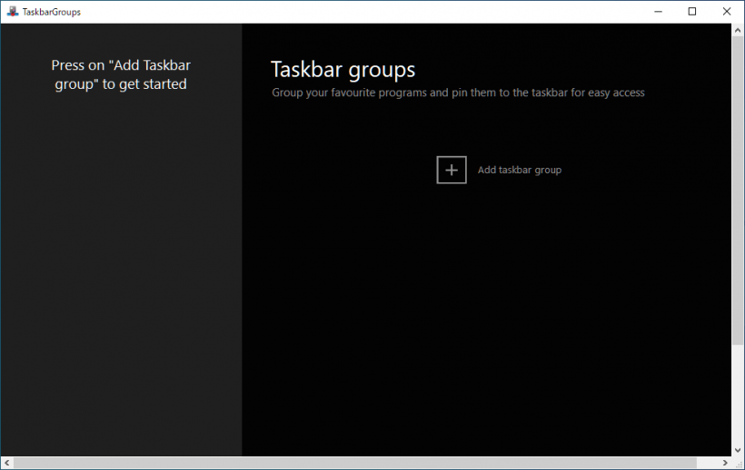 Taskbar Groups