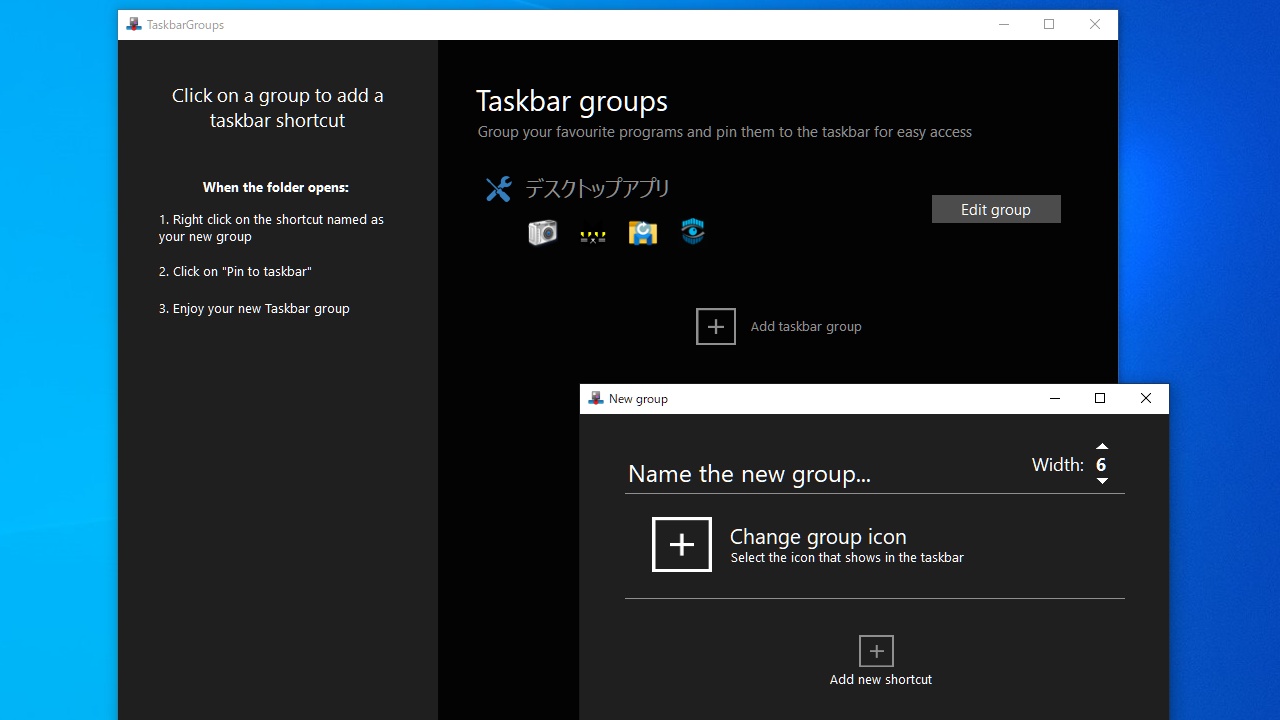 Taskbar Groups