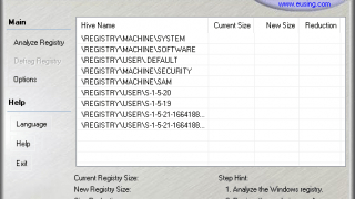 Eusing Free Registry Defrag