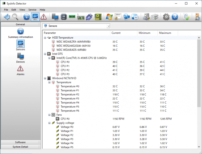 SysInfo Detector