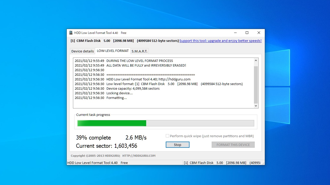 HDD Low Level Format Tool