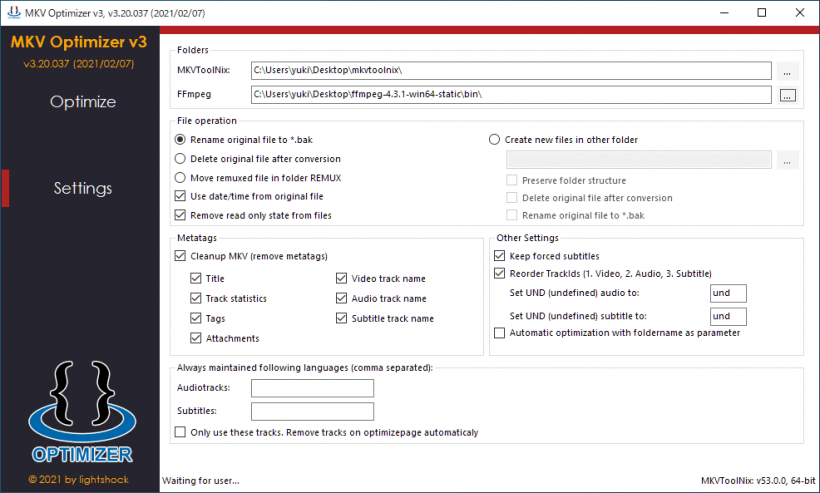 MKV Optimizer