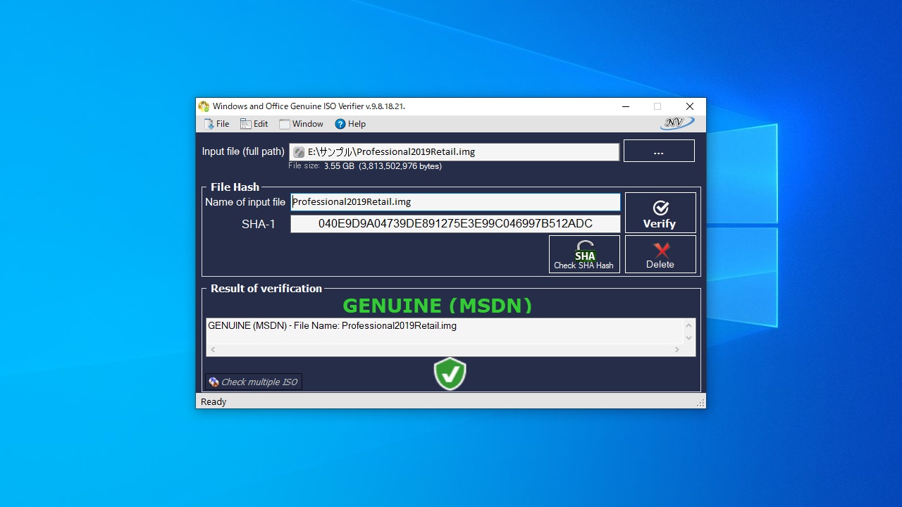 Windows and Office Genuine ISO Verifier