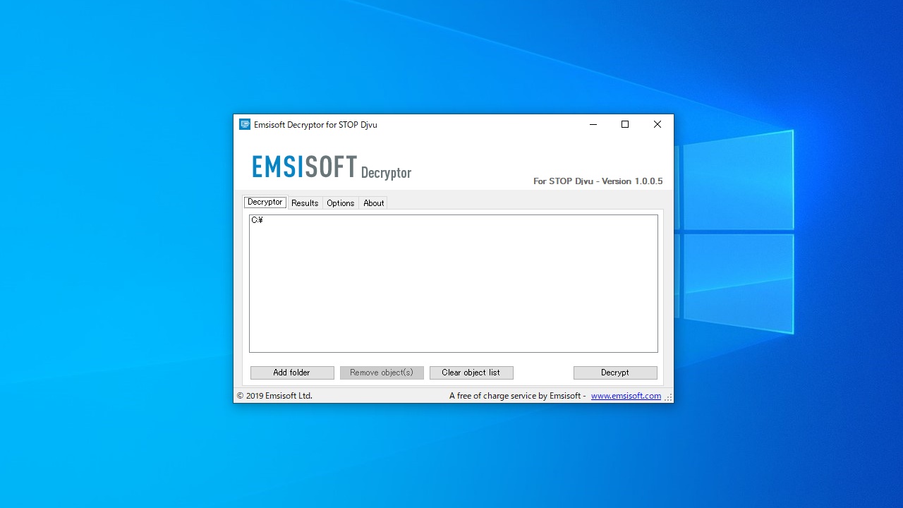 Emsisoft Decryptor for STOP Djvu