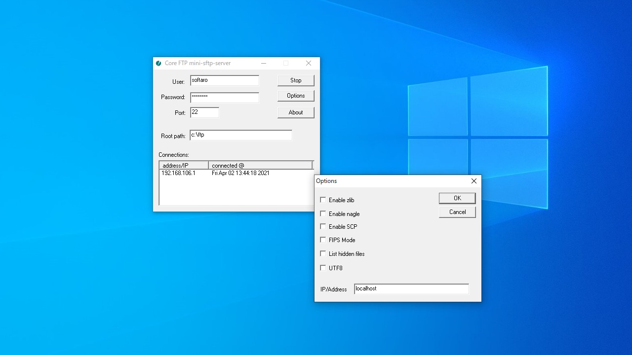 Core FTP mini-sftp-server