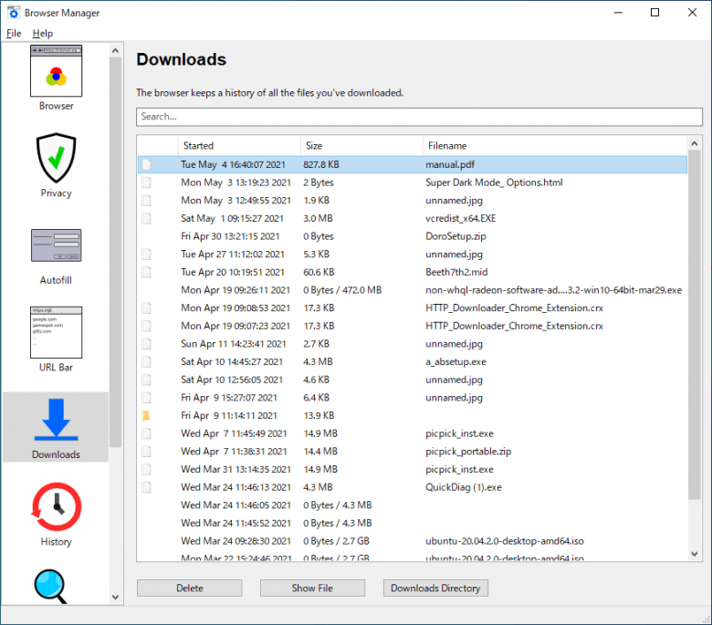 Browser Manager 1.6.2 | ダウンロードと使い方 | ソフタロウ