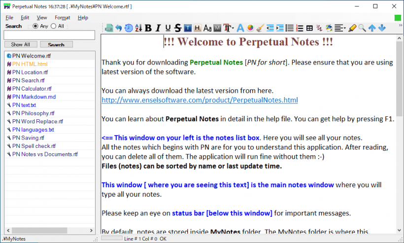 Perpetual Notes