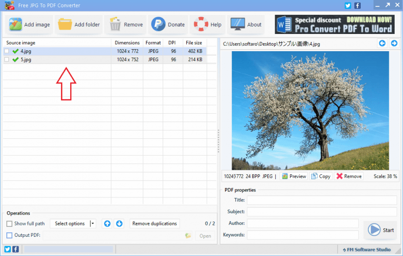 Free JPG To PDF Converter