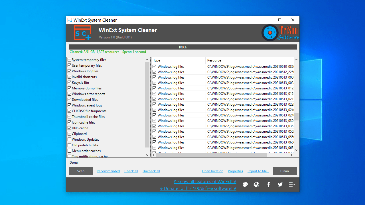 WinExt System Cleaner