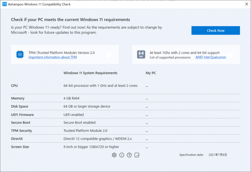 Ashampoo Windows 11 Compatibility Check