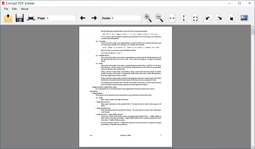 Corrupt PDF Viewer