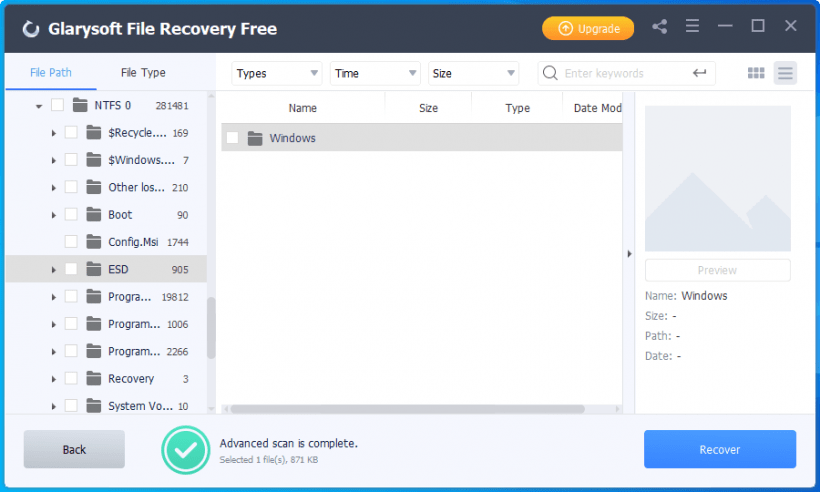 Glarysoft File Recovery