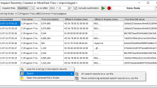 Inspect Recently Created or Modified Files