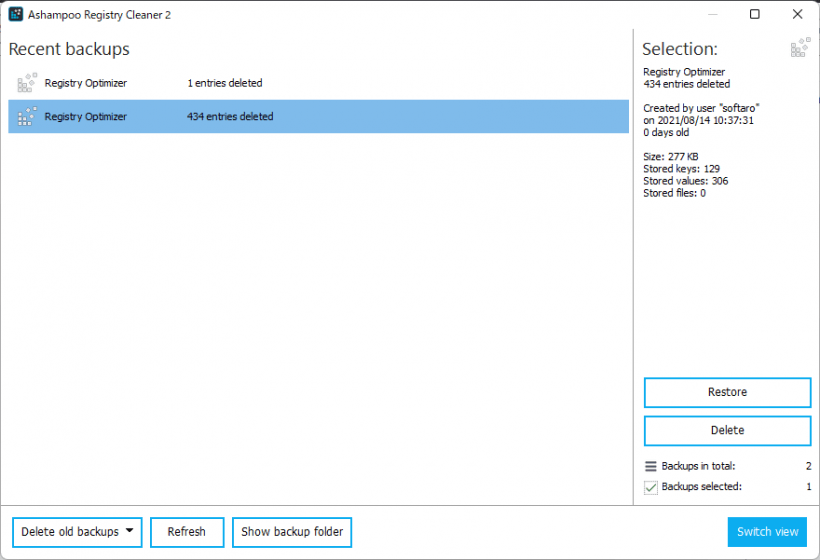 Ashampoo Registry Cleaner