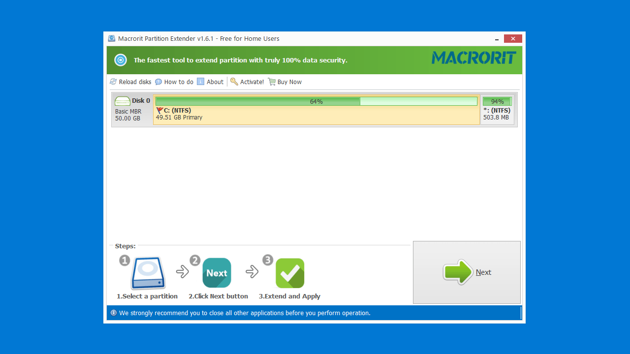 Macrorit Partition Extender