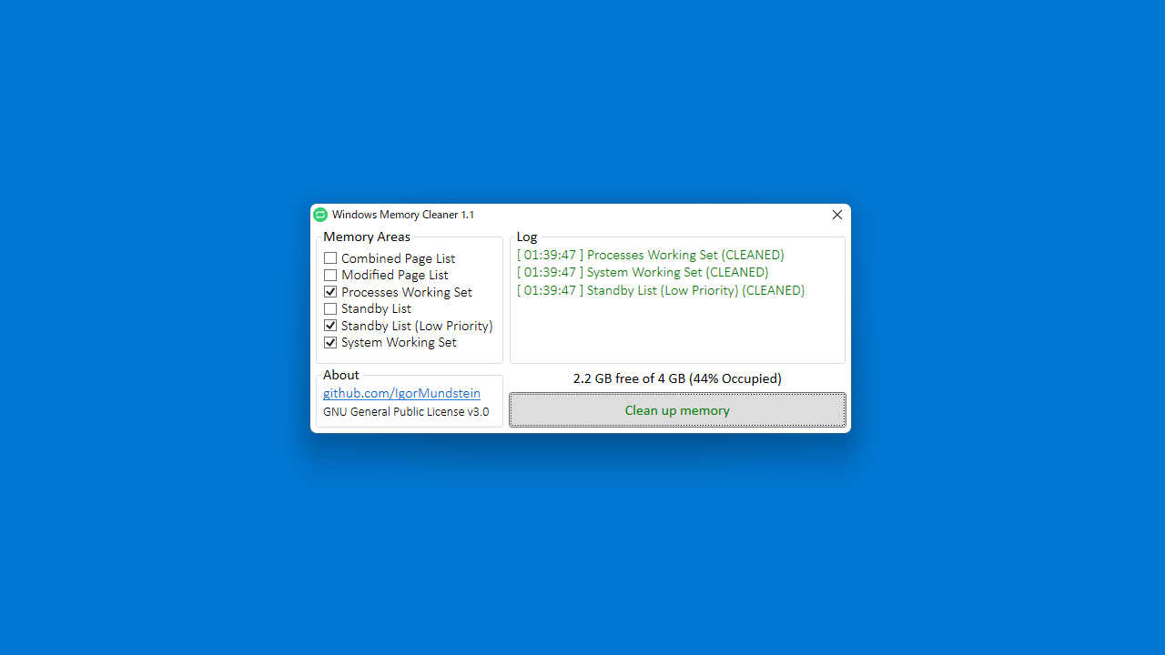 Windows Memory Cleaner