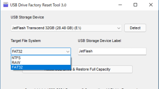 USB Drive Factory Reset Tool