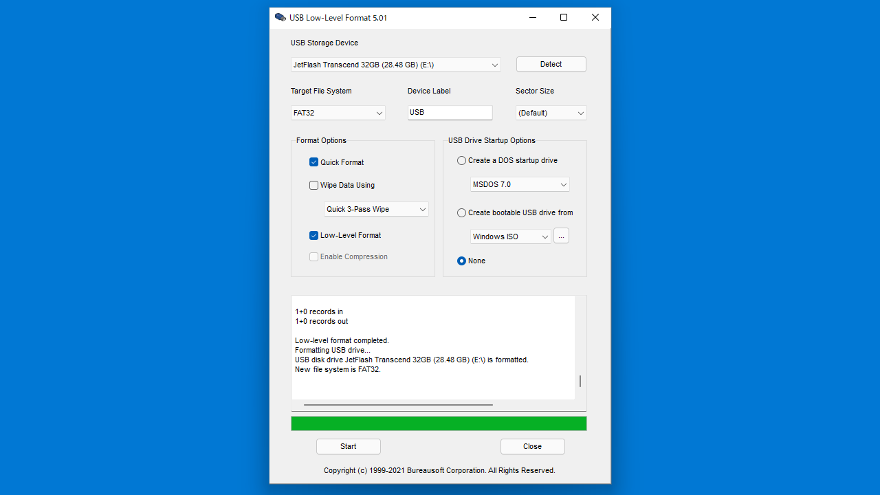 USB Low-Level Format