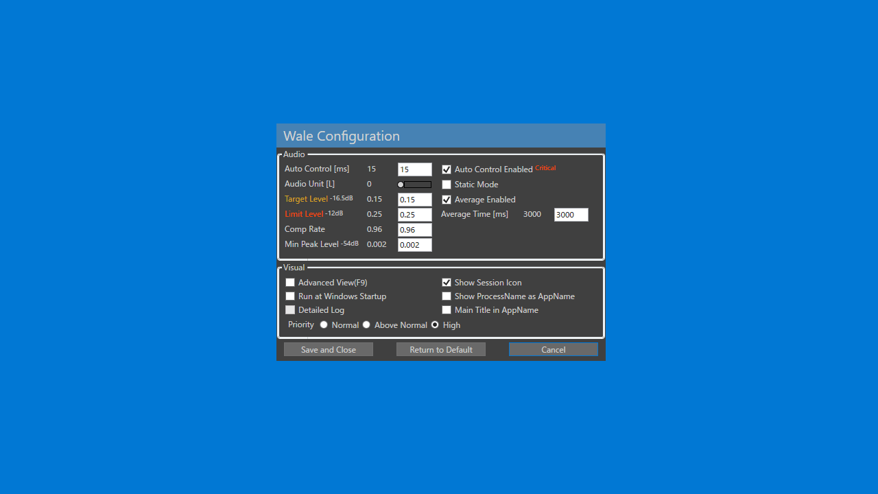 Wale（Windows Audio Loudness Equalizer）