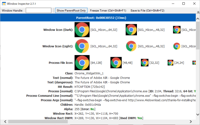 Window Inspector 3.9.2 | ダウンロードと使い方 | ソフタロウ